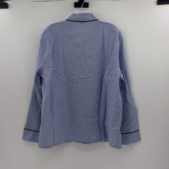 J. Crew Blue Pajama Set with Black Trim - Picture 9 of 9